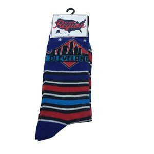 Cleveland Guardians Men Socks NWT Sz 8-12 Rep Your Region Polyester Blend